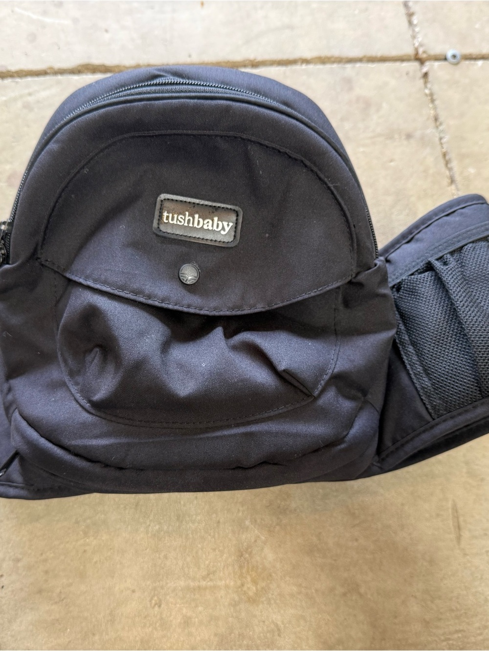 tushbaby Kids Black Waist Belt Bag - Hands-Free Storage